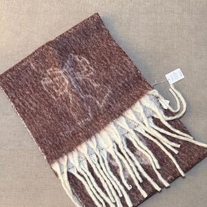 Anthropologie Brown Bow Scarf NWT